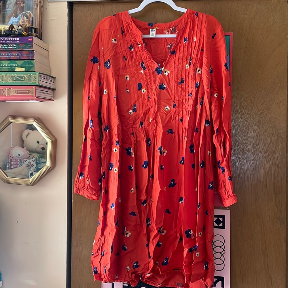 Long sleeve knee length dress